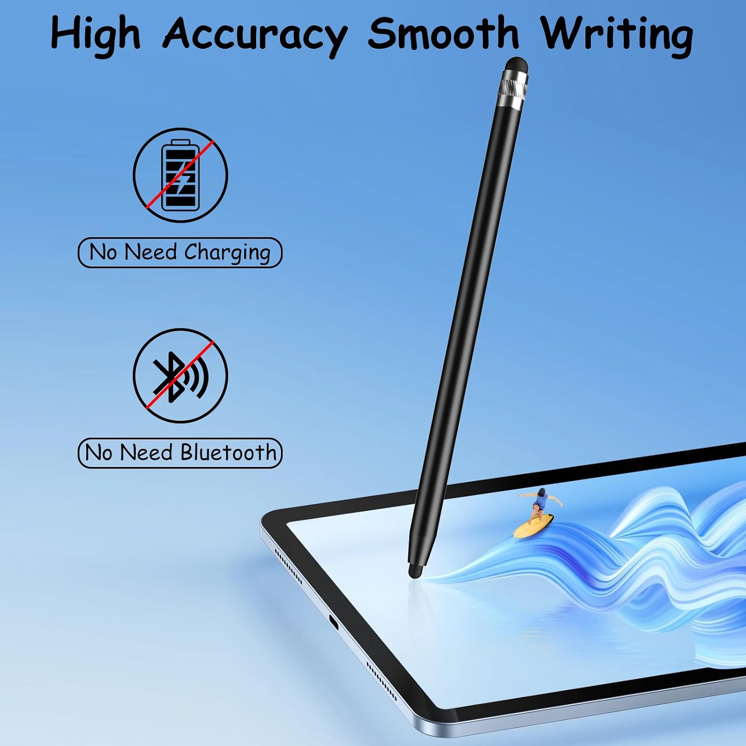 Thumbnail 6 de DIGIROOT 4-Piece Universal Stylus Pens with Dual Replaceable Rubber Tips