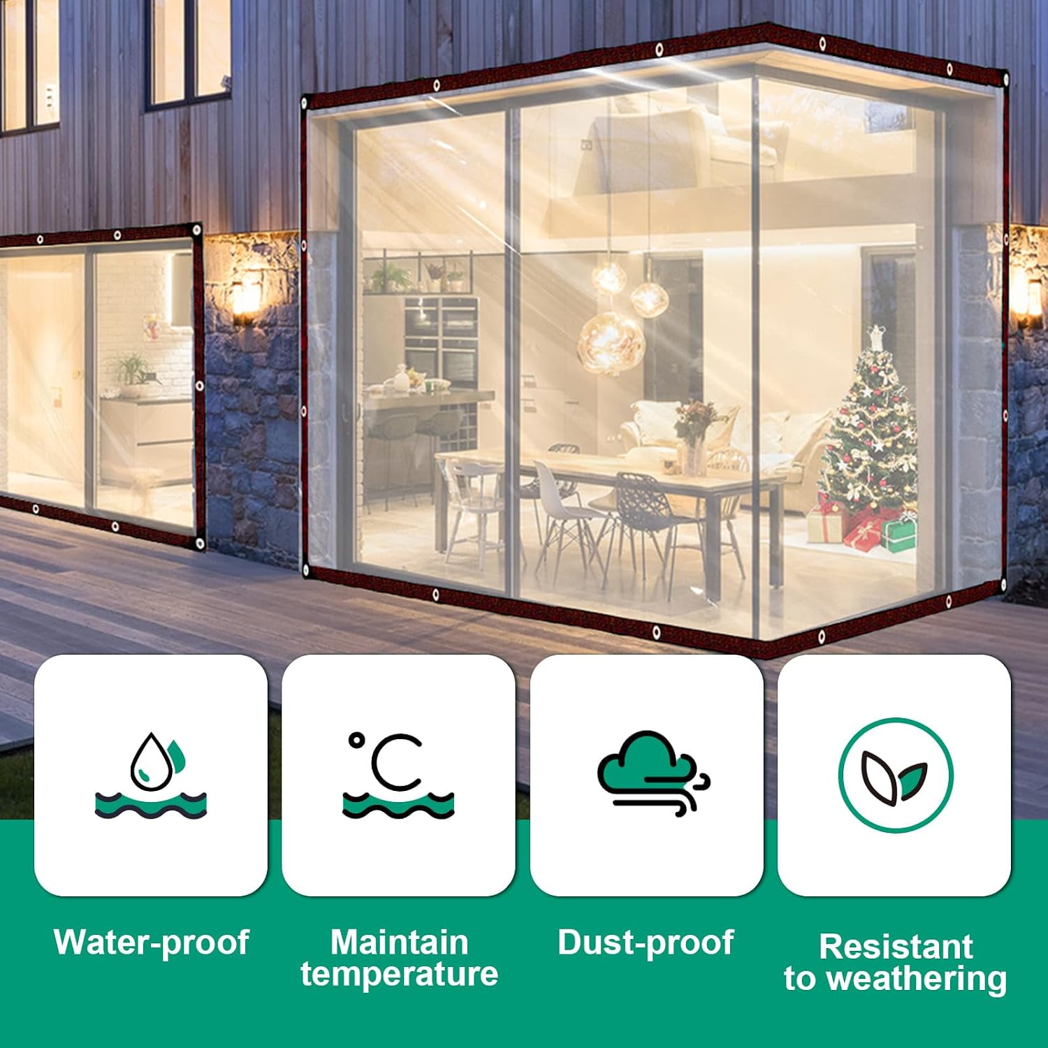 Detalle 2 de Transparent Abdeckplane 2x3m đ