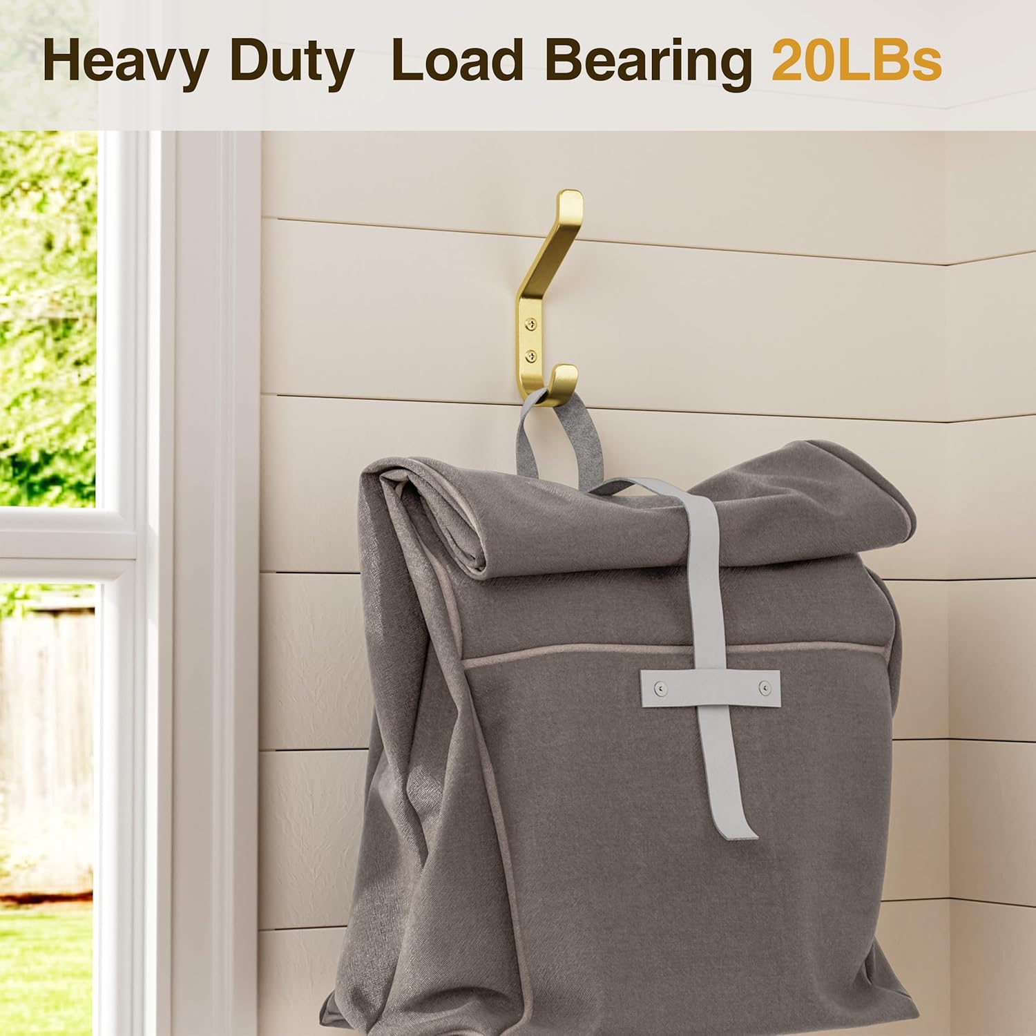 Thumbnail 1 de Susswiff Gold Wall Hooks for Hanging – 10KG Metallic Hooks with Screws (10cm)