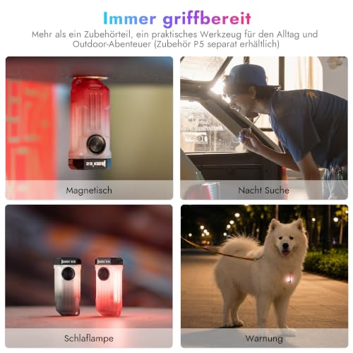 Thumbnail 8 de WUBEN E2 Mini Taschenlampe LED Aufladbar – kompakt, 3-in-1 Magnet, inklusive P5‑Option