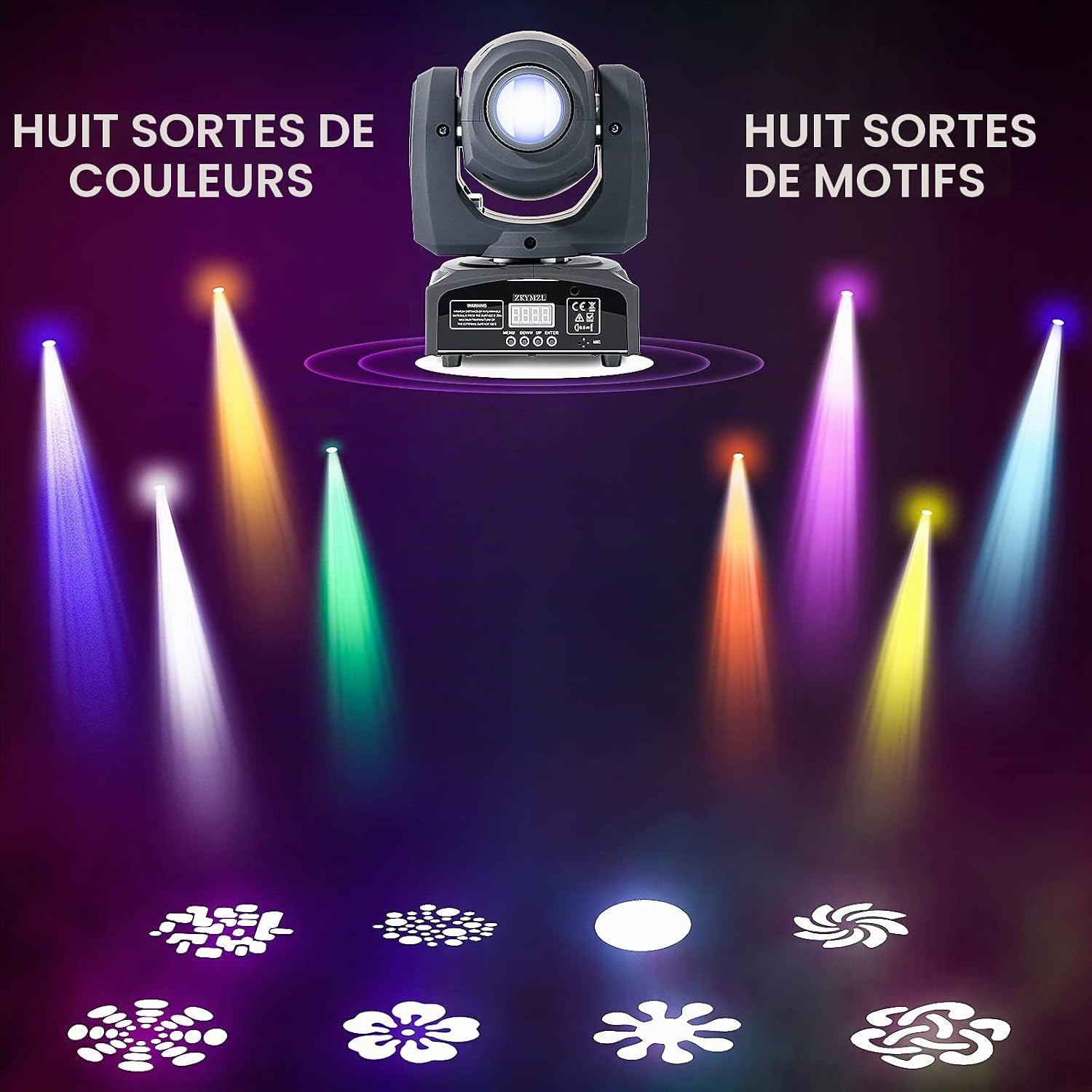 Detalle 2 de ZKYMZL RYON-68EU podiumverlichting 60 W met 8 kleuren en DMX512