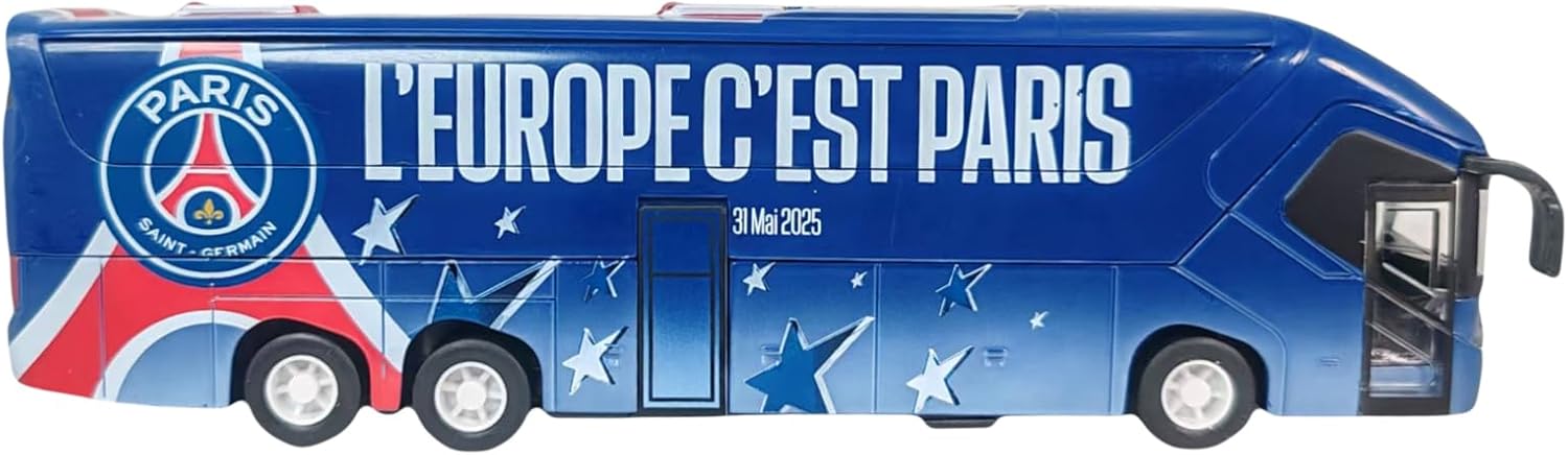 Detalle de PSG - Bus Paris Saint Germain Edition Champions 2025, Bleu – modèle miniature 1/50