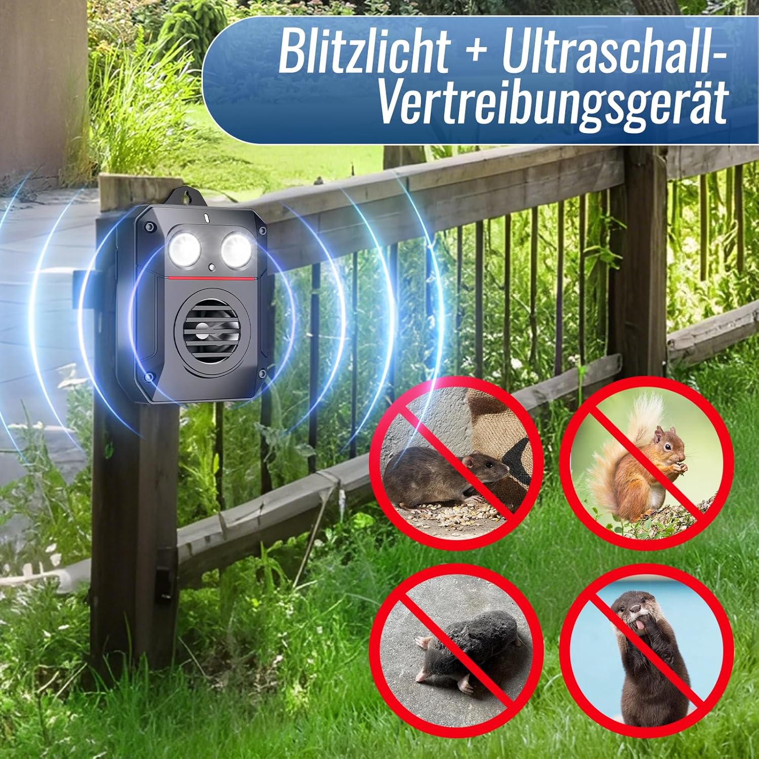 Thumbnail 1 de ADOGO Marderabwehr Ultraschall 200㎡