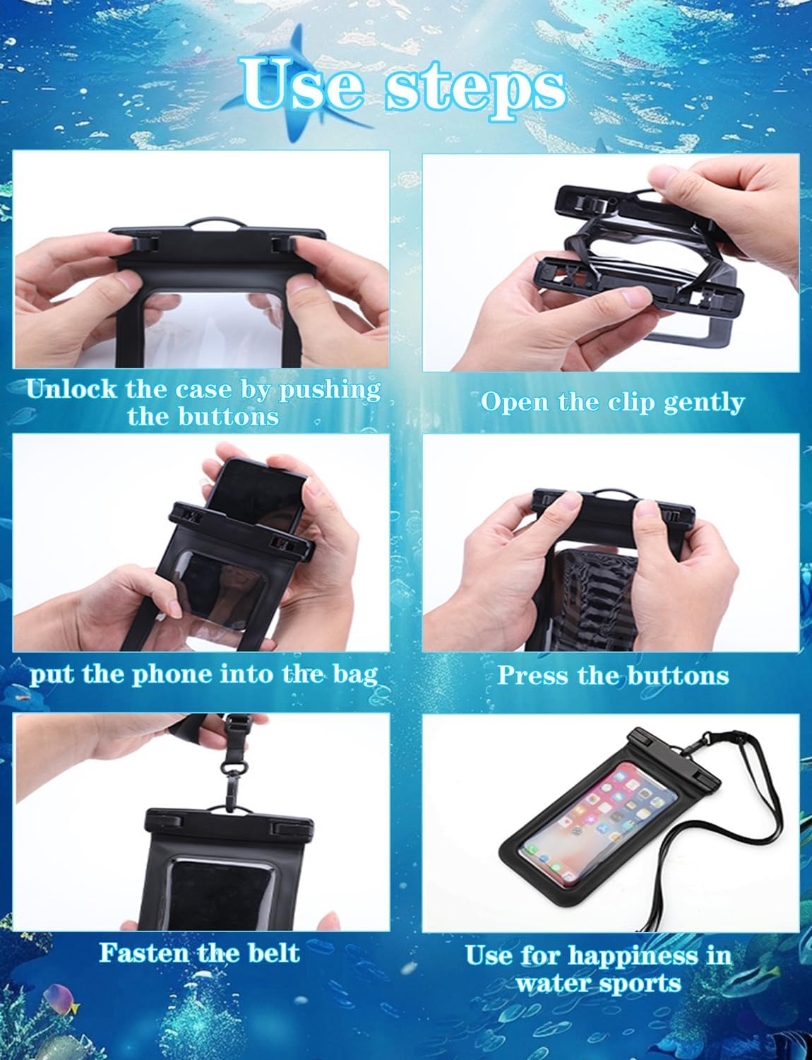 Thumbnail 6 de Famoby Phone Waterproof Pouch IP68 8.3in