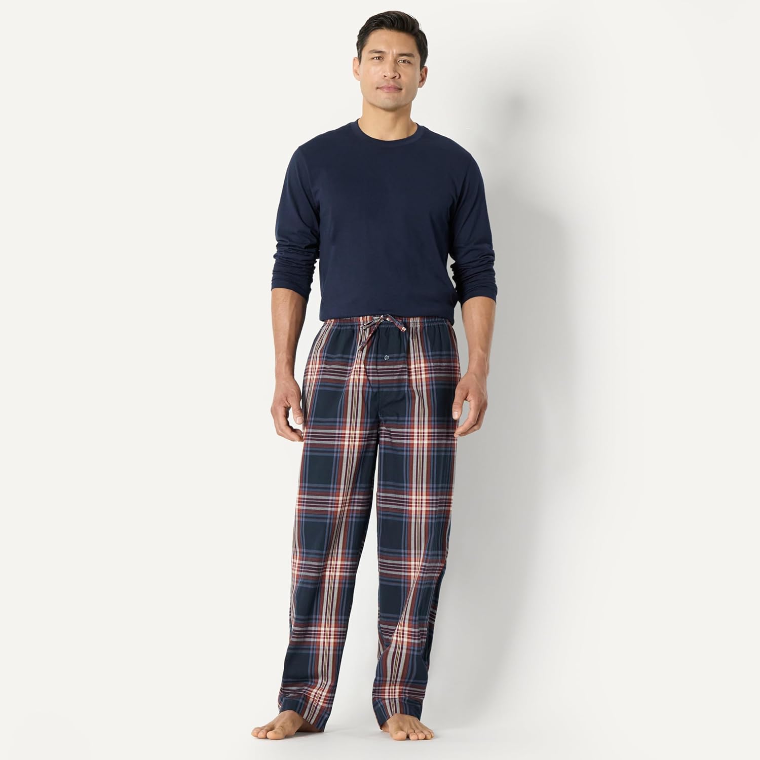 Thumbnail 5 de Amazon Essentials Uomo pantaloni da pigiama in popelín di cotone vestibilità dritta con tasche