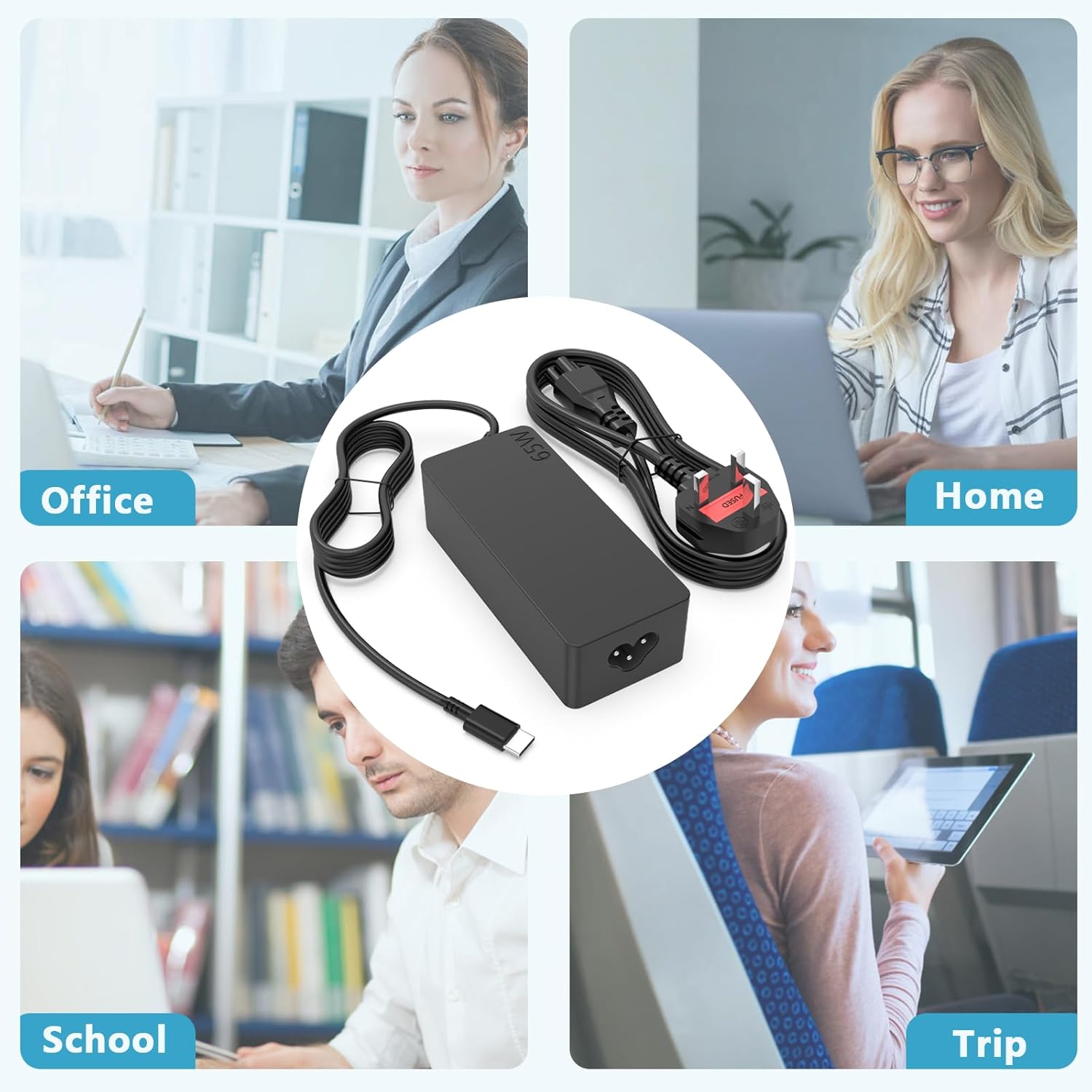 Thumbnail 6 de GVKRLXZ 65W USB‑C Laptop Charger for Lenovo ThinkPad/Yoga/Chromebook series