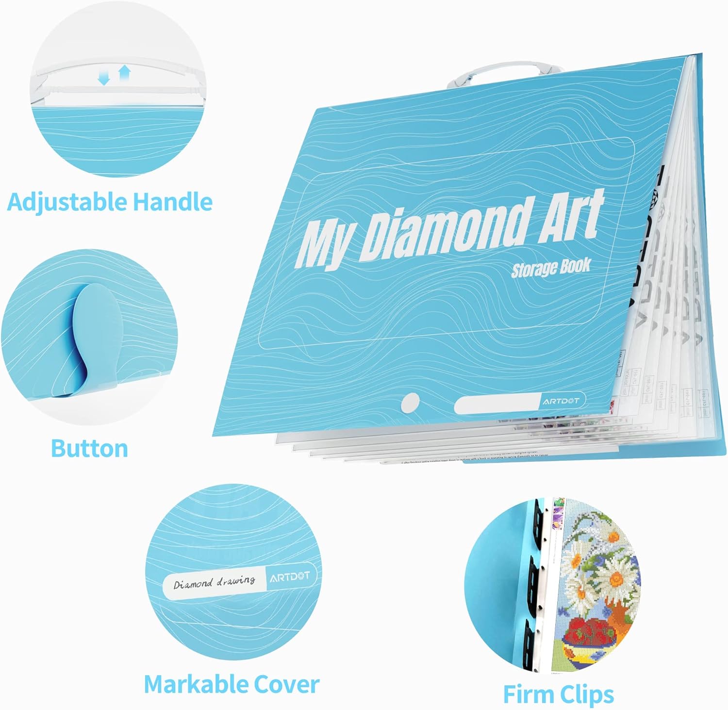 Thumbnail 2 de ARTDOT 5D Diamond Painting Bilderalbum mit Sichtbuch für A1-Aufbewahrung