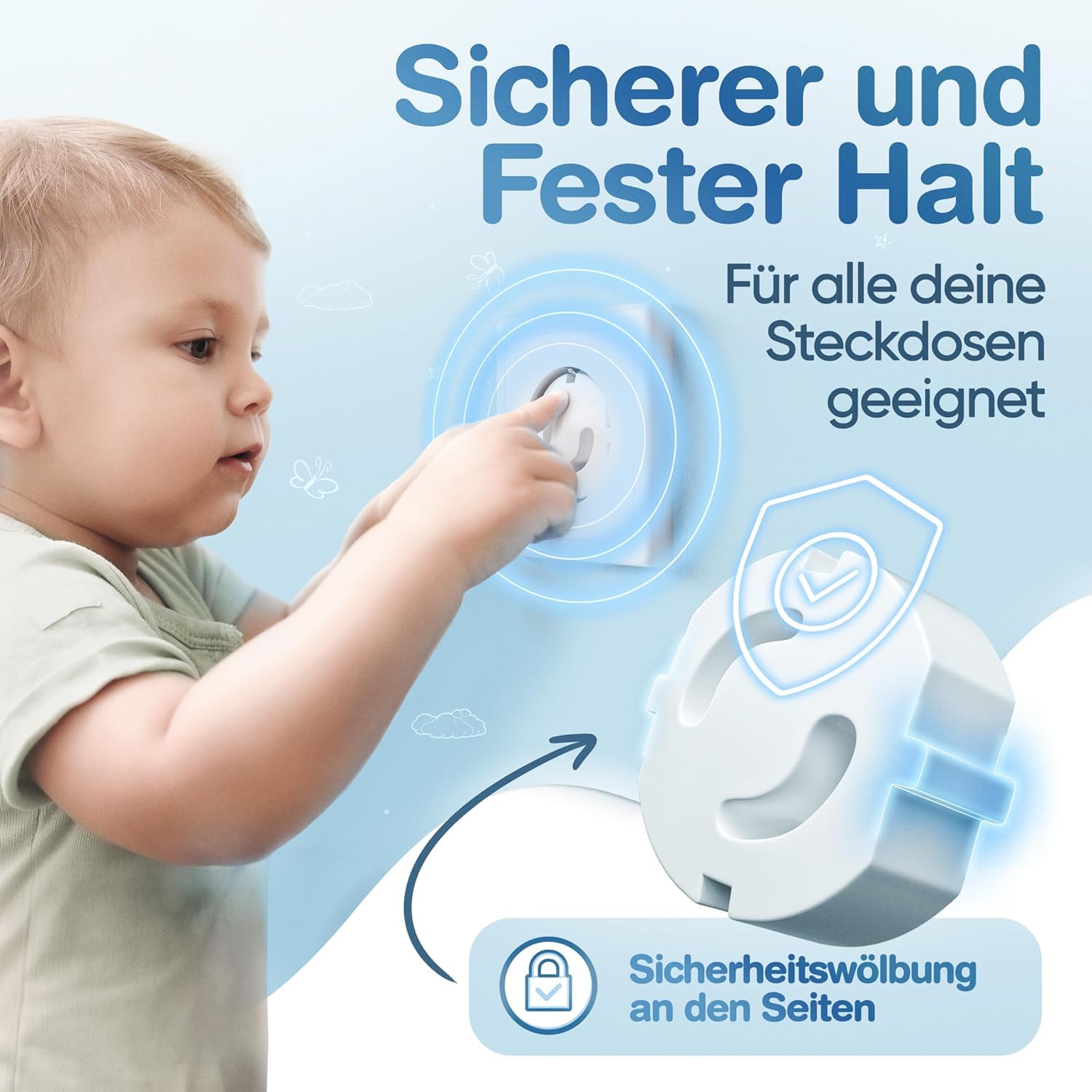 Thumbnail 2 de Adlersfeld Steckdosen-Kindersicherung (20er-Pack) zum Schutz vor Stromschlägen