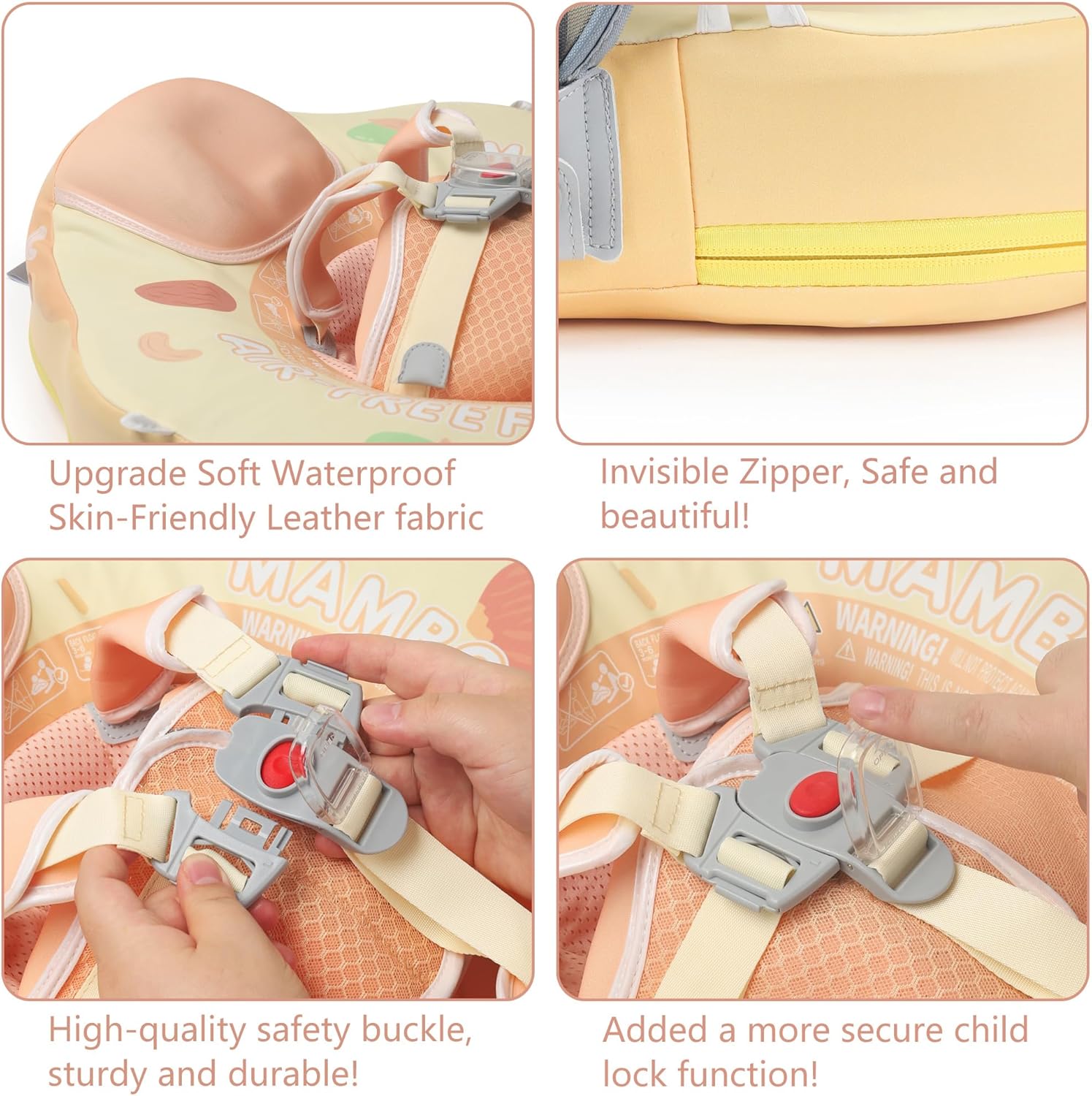 Thumbnail 2 de Mambobaby Float Add Tail Baby/Infant Swim Float with Canopy (Limited Edition Yellow)