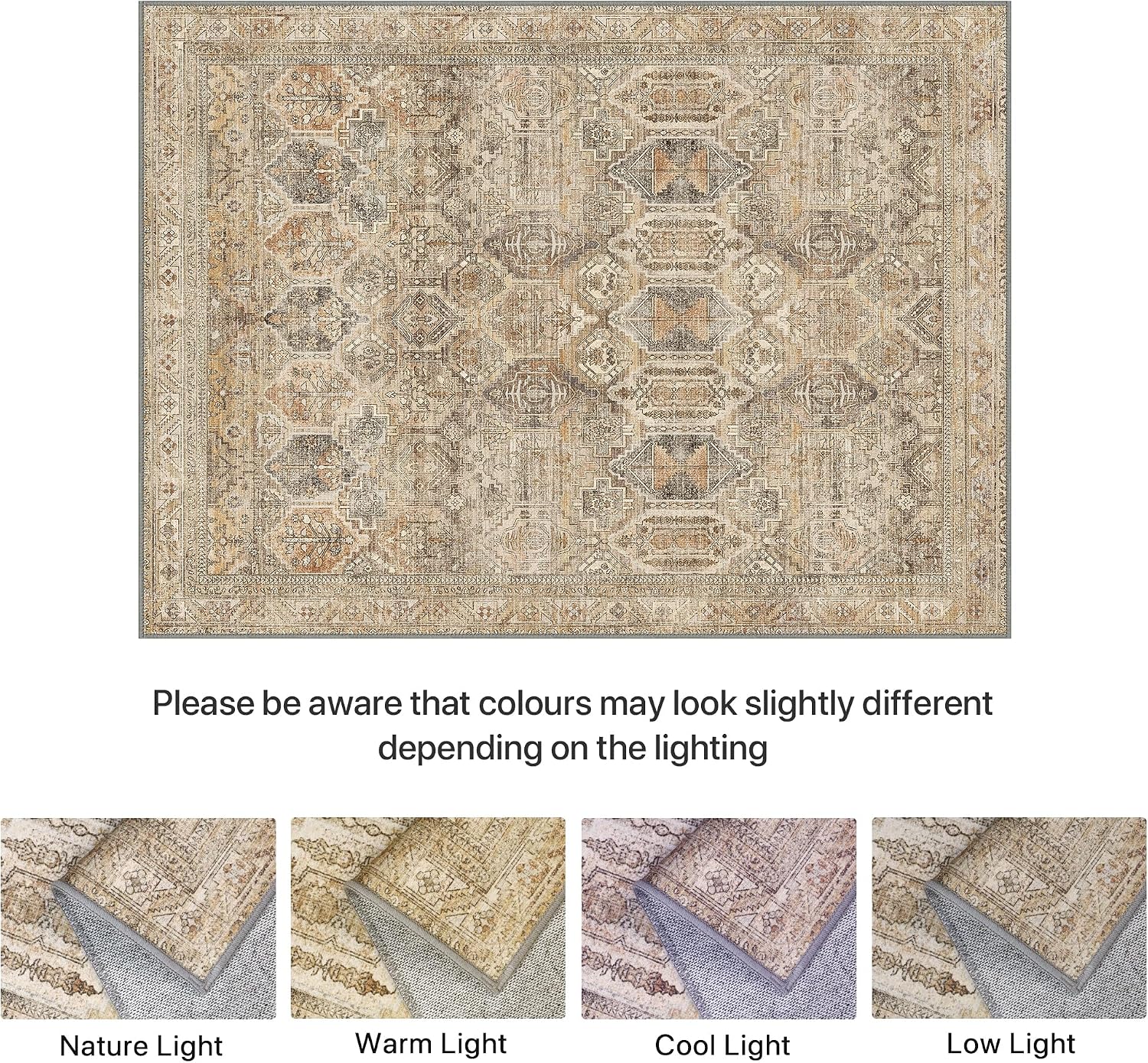 Thumbnail 5 de BEIMO tappeto vintage 200x290 cm antiscivolo