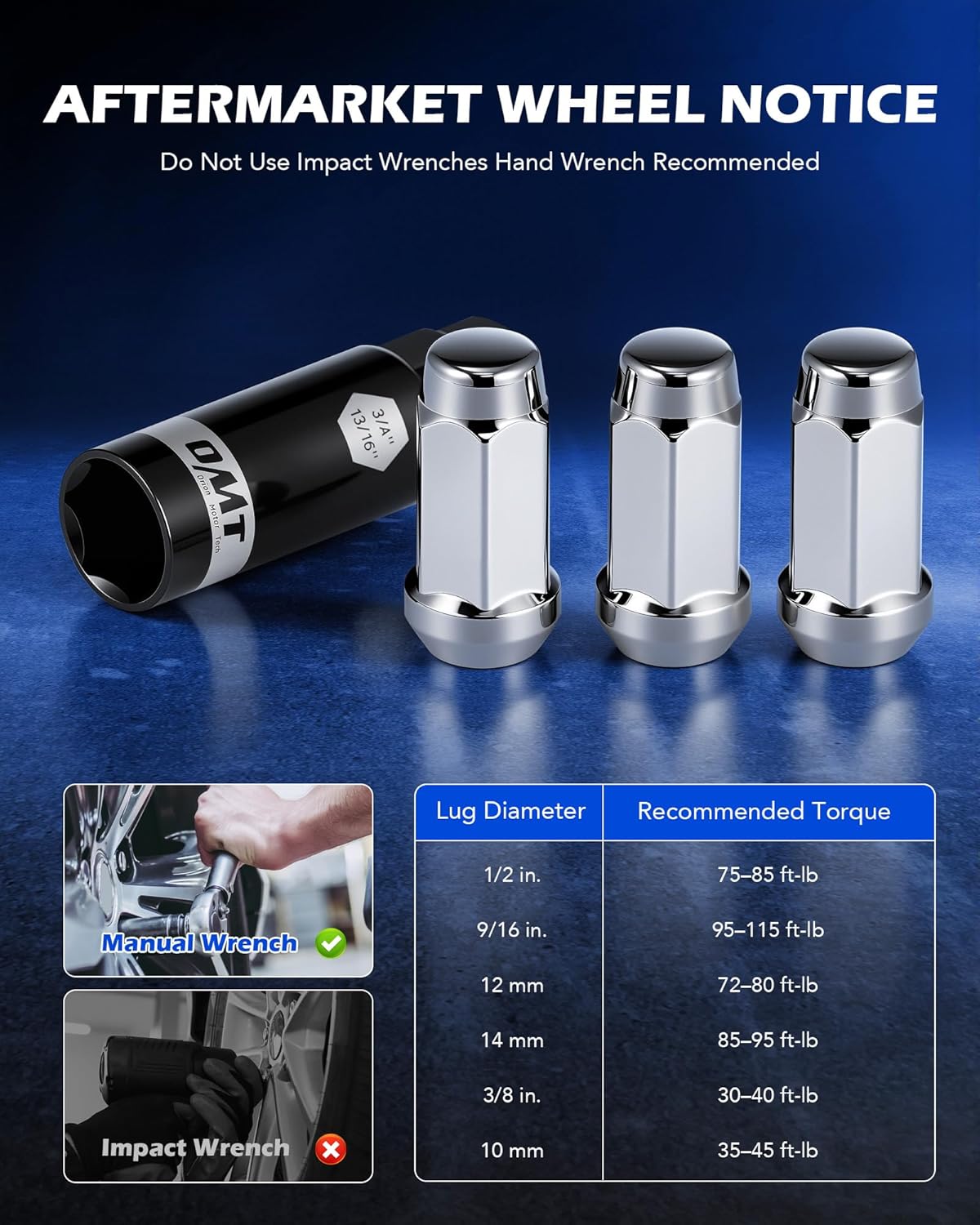 Thumbnail 5 de Orion Motor Tech Lug Nuts 1/2x20 20-Pack