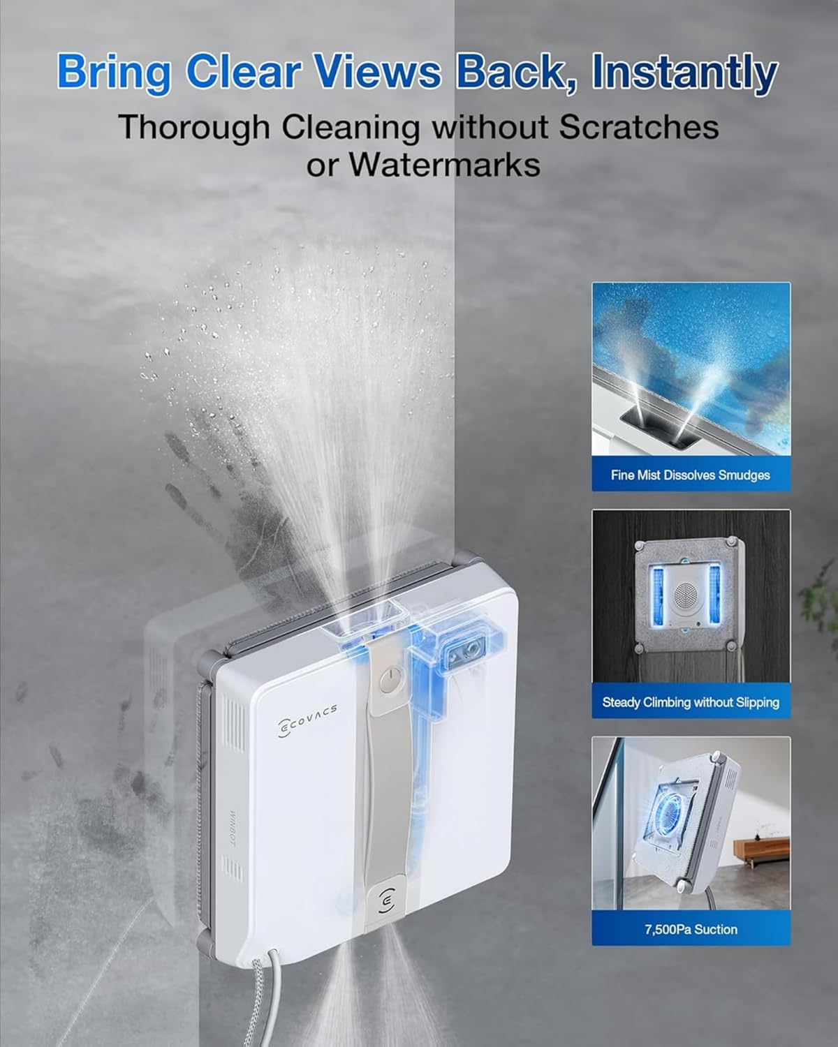 Thumbnail 3 de ECOVACS WINBOT MINI: Lavavetri compatto per finestre difficili