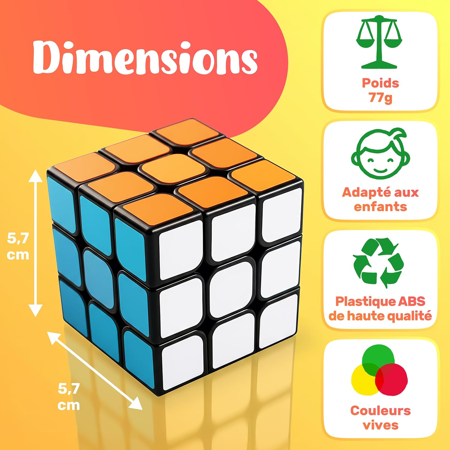 Detalle 2 de CUBIDI Cube de Vitesse 3x3 🧩
