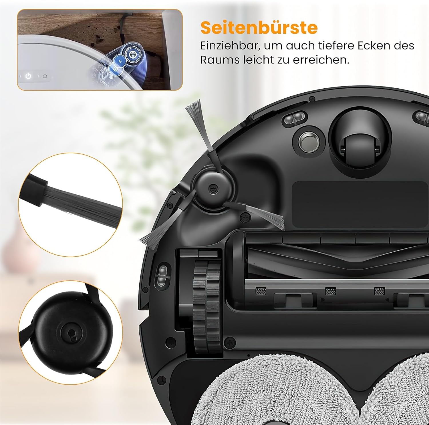 Thumbnail 6 de 20-teiliges Zubehör-Set für Dreame L10s Ultra Gen 3, L50 Ultra AE, X40/L40 Ultra & Mova P50 Pro Ultra Saugroboter – inkl. Hauptbürste, Staubbeutel, Filter, Wischmopp
