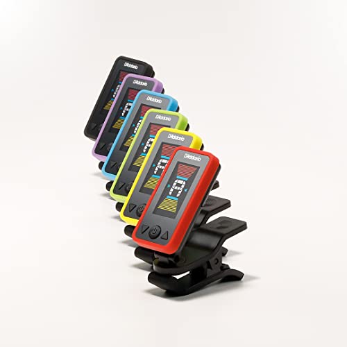 Detalle de D'Addario Eclipse - Accordatore clip per chitarra, Nero: accordatura rapida, chiaro display e morsetto stabile