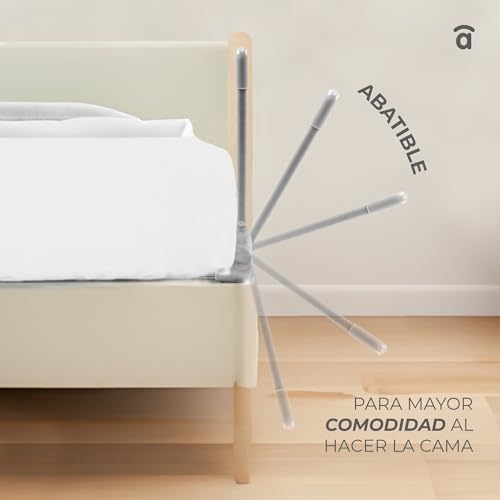 Detalle de Asalvo Barrera de Cama de 150 cm (extra alta) para niños, abatible y plegable