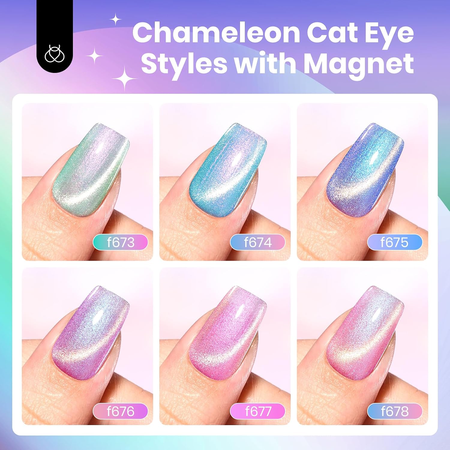 Thumbnail 5 de Beetles Cat Eye Gel-Nagellack-Set 6 Farben