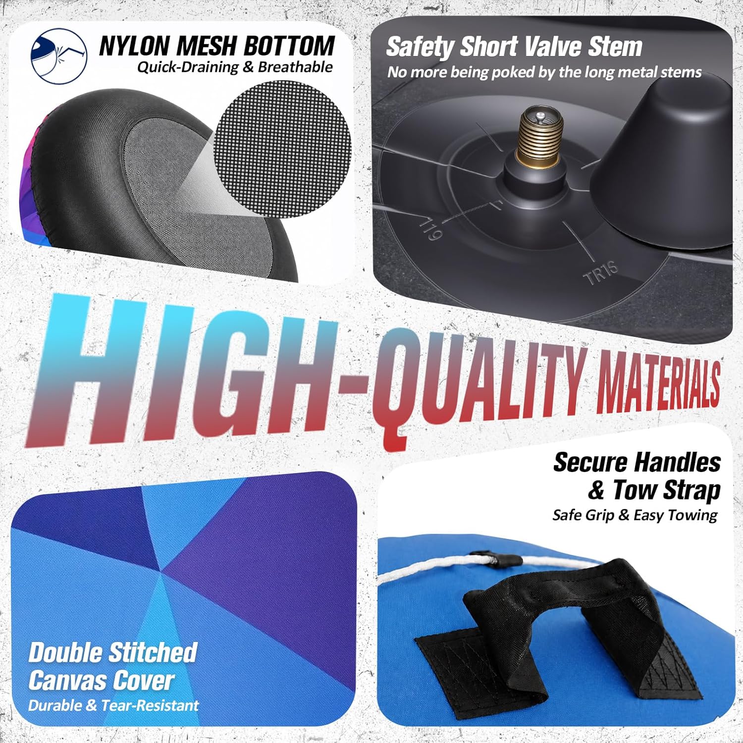 Detalle de ZEALFEEL River Tube 48'' Heavy Duty Rubber River Float Tube