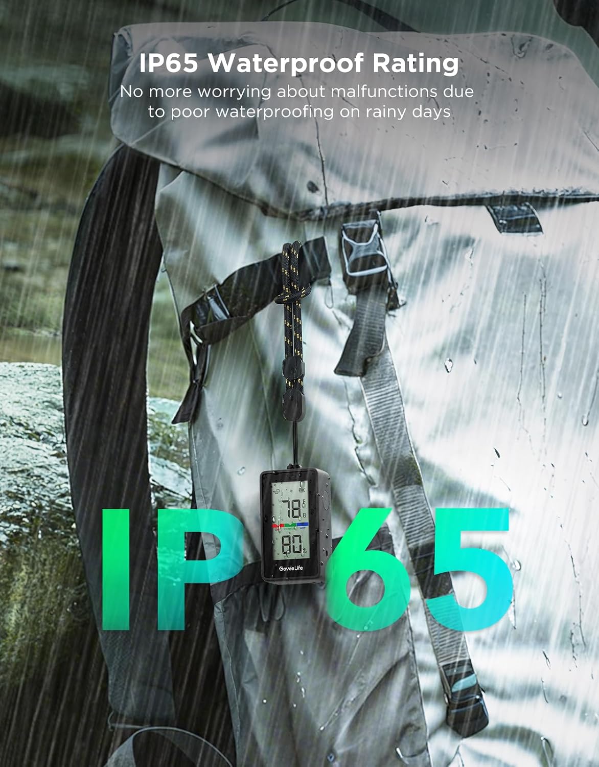 Detalle de GoveeLife Indoor-Outdoor Thermo-Hygrometer, IP65