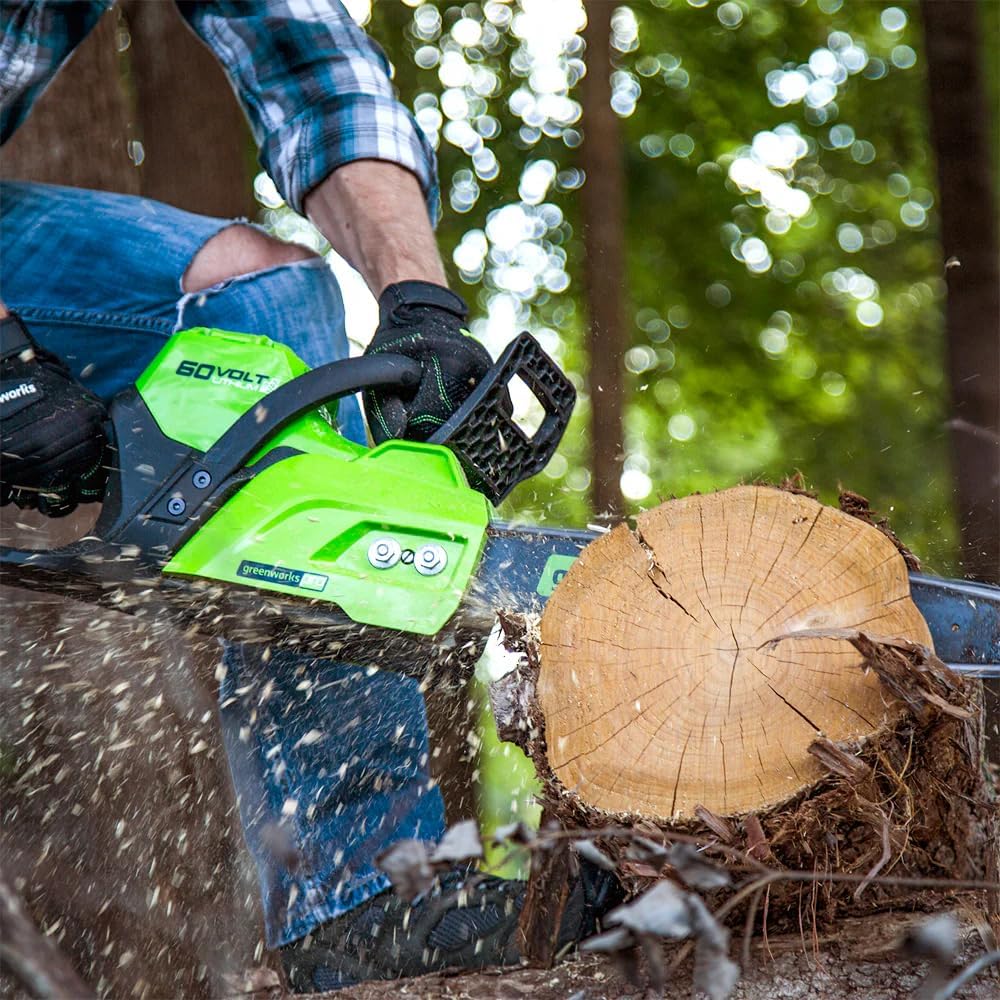 Detalle de Greenworks Cordless Chainsaw, 18-Inch