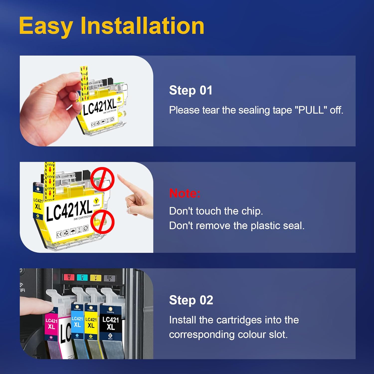 Thumbnail 4 de ColorKing LC421XL compatible ink cartridges (LC421/LC421XL) for Brother MFC/DCP printers