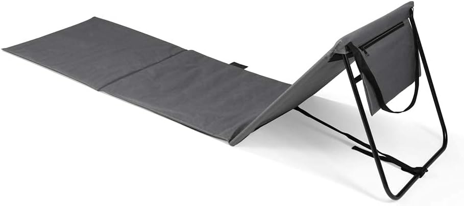Detalle de Intimo Living 2er Set Strandliegen mit stufenlos verstellbarer Rückenlehne – Grau