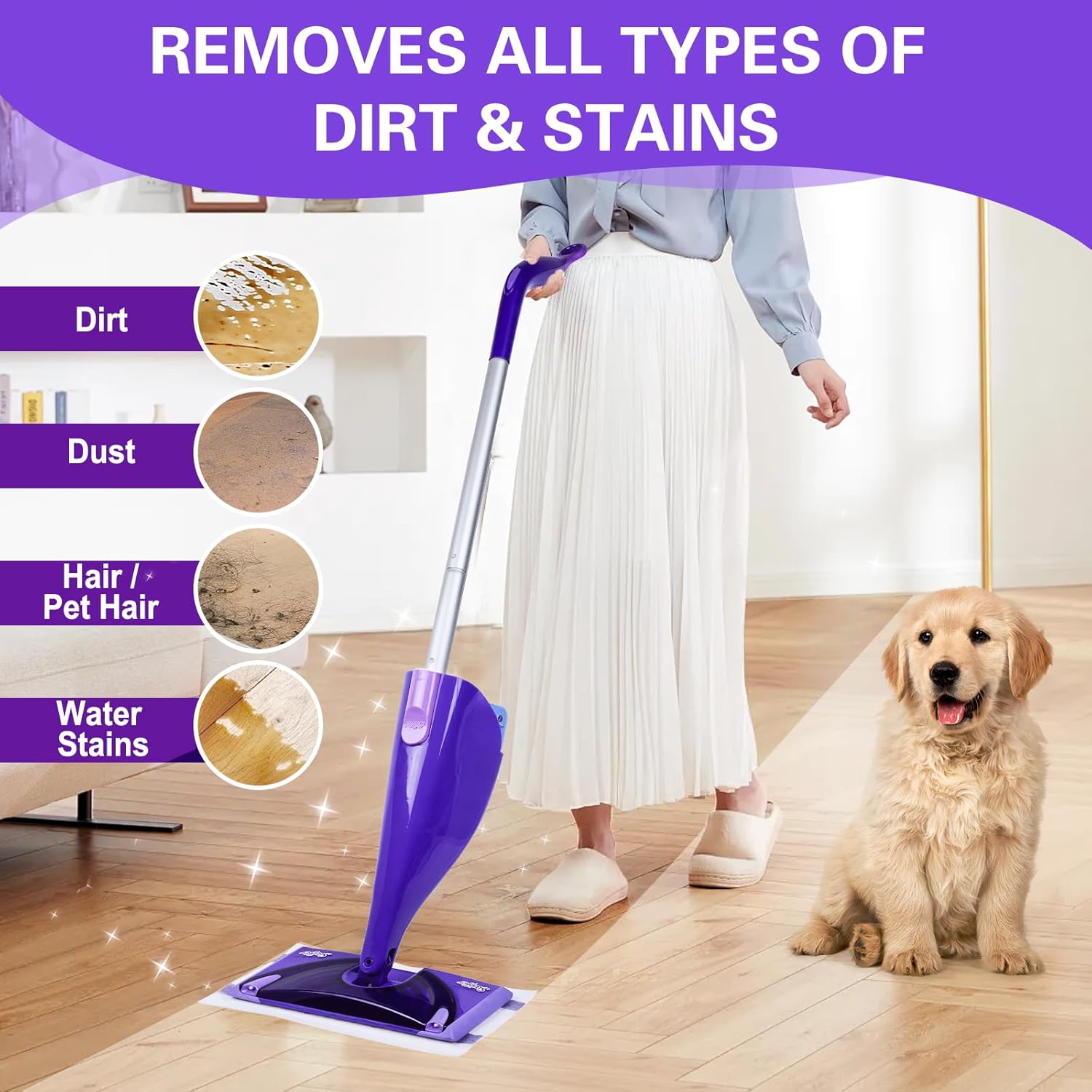 Detalle 2 de Mop Pads Refills Compatible with WetJet 100 pack 🧹