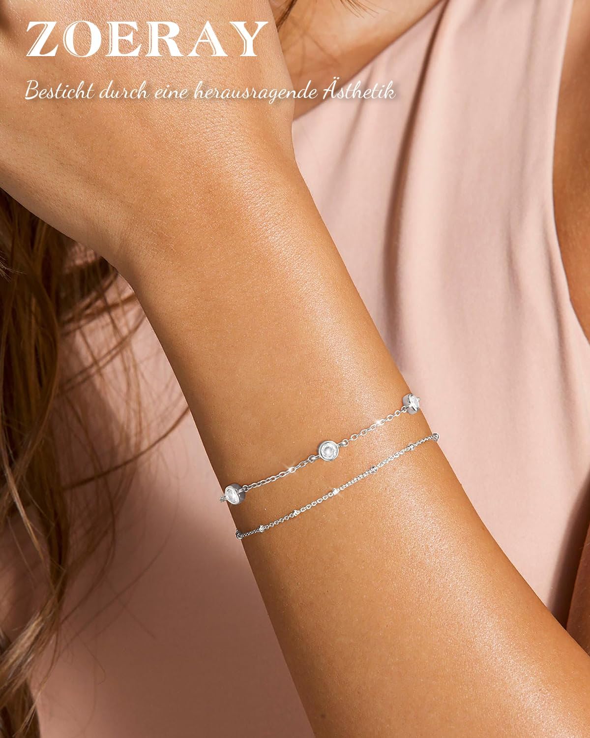 Detalle 1 de ZOERAY Armband Damen 18k Gold Silber