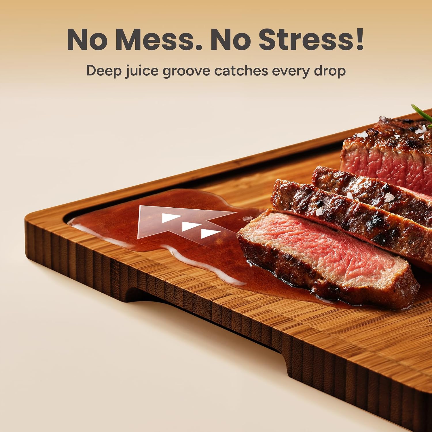 Detalle de SMIRLY Wood Cutting Board Set 3pc 🍽