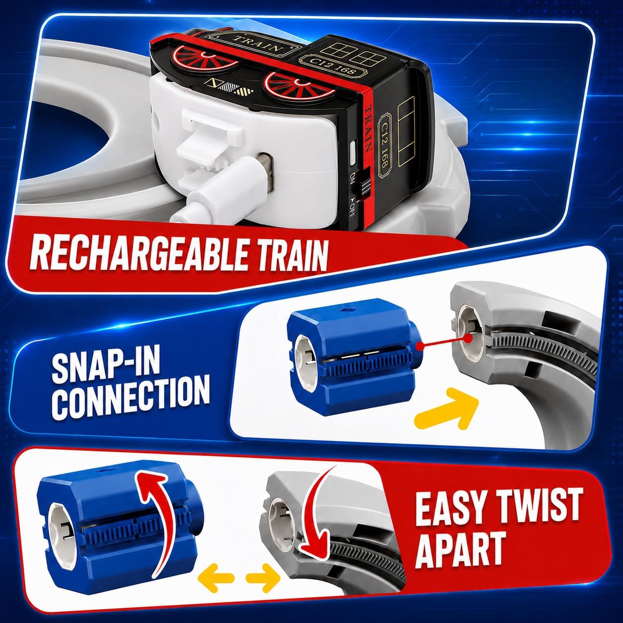 Detalle de Electric Train Set with 138-Piece Track