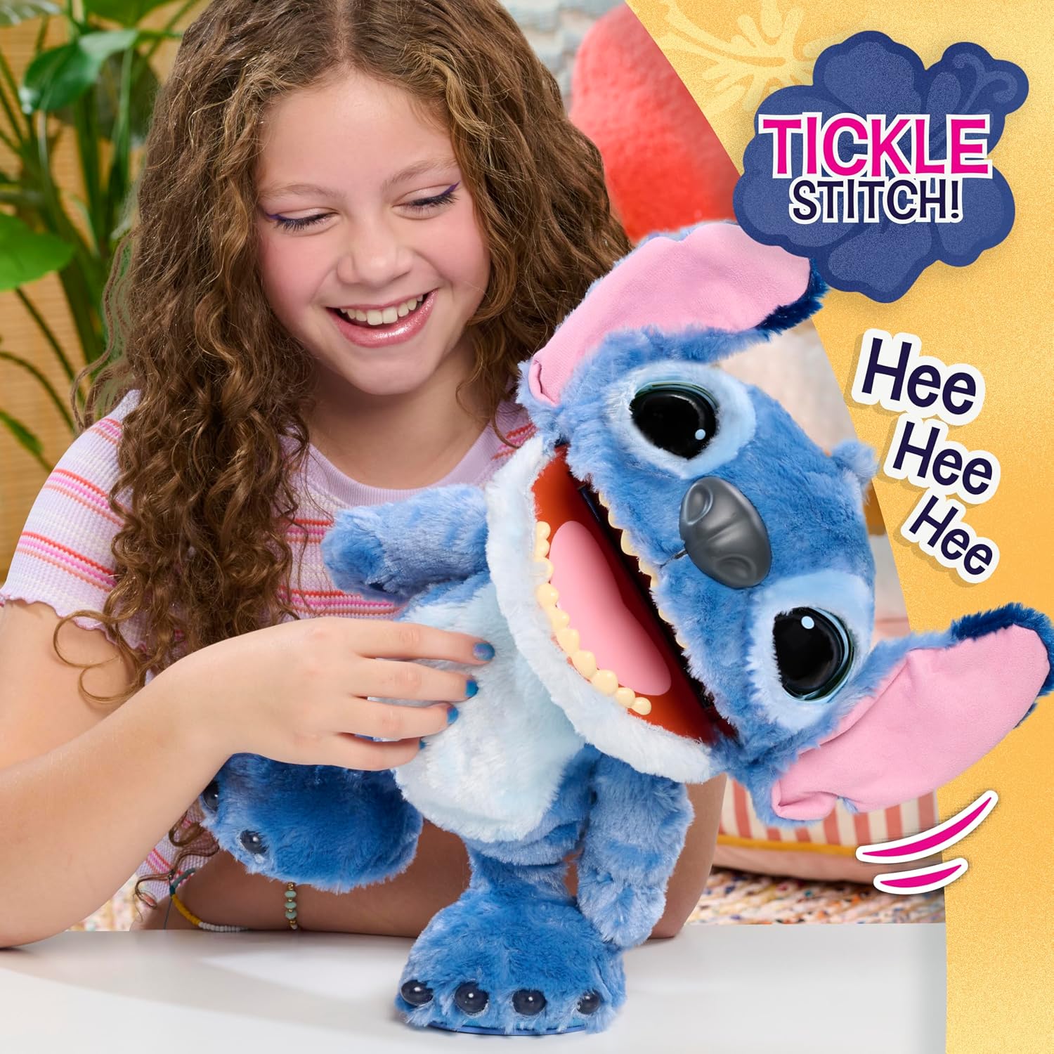 Thumbnail 4 de Peluche interactive Stitch de Disney – 43 cm, plus de 100 sons et réactions – Just Play