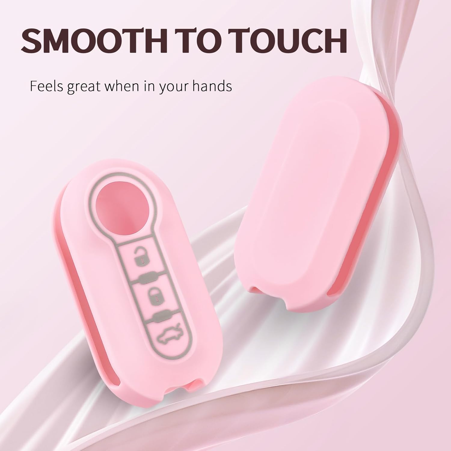 Thumbnail 3 de OFF WE GO Car Key Cover Case (TPU protective shell) – Pink for select Fiat, Lancia and more key fobs