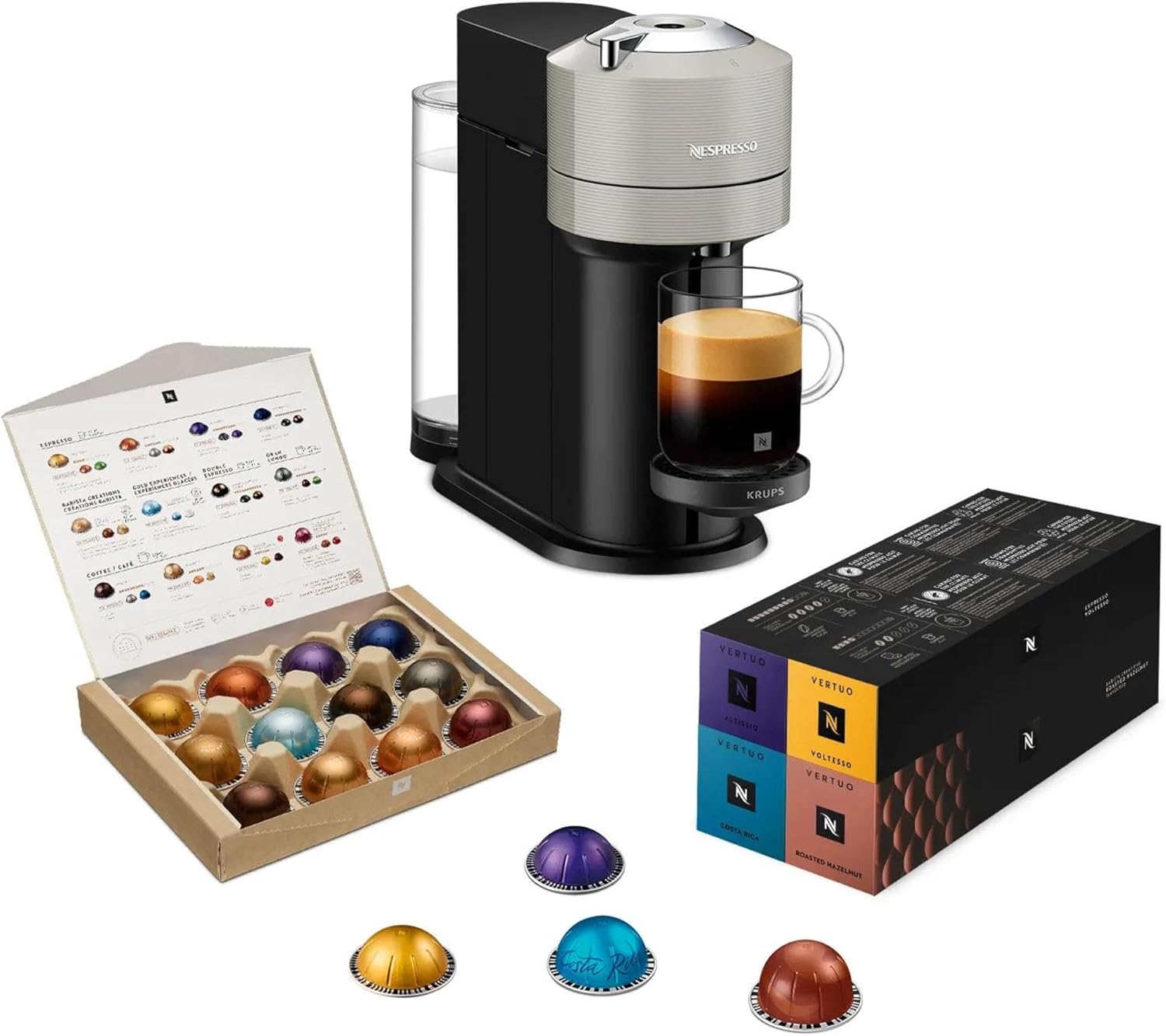Thumbnail 5 de Nespresso Krups Vertuo Next Gris Clair – Machine à Café avec 5 tailles et 52 capsules offertes