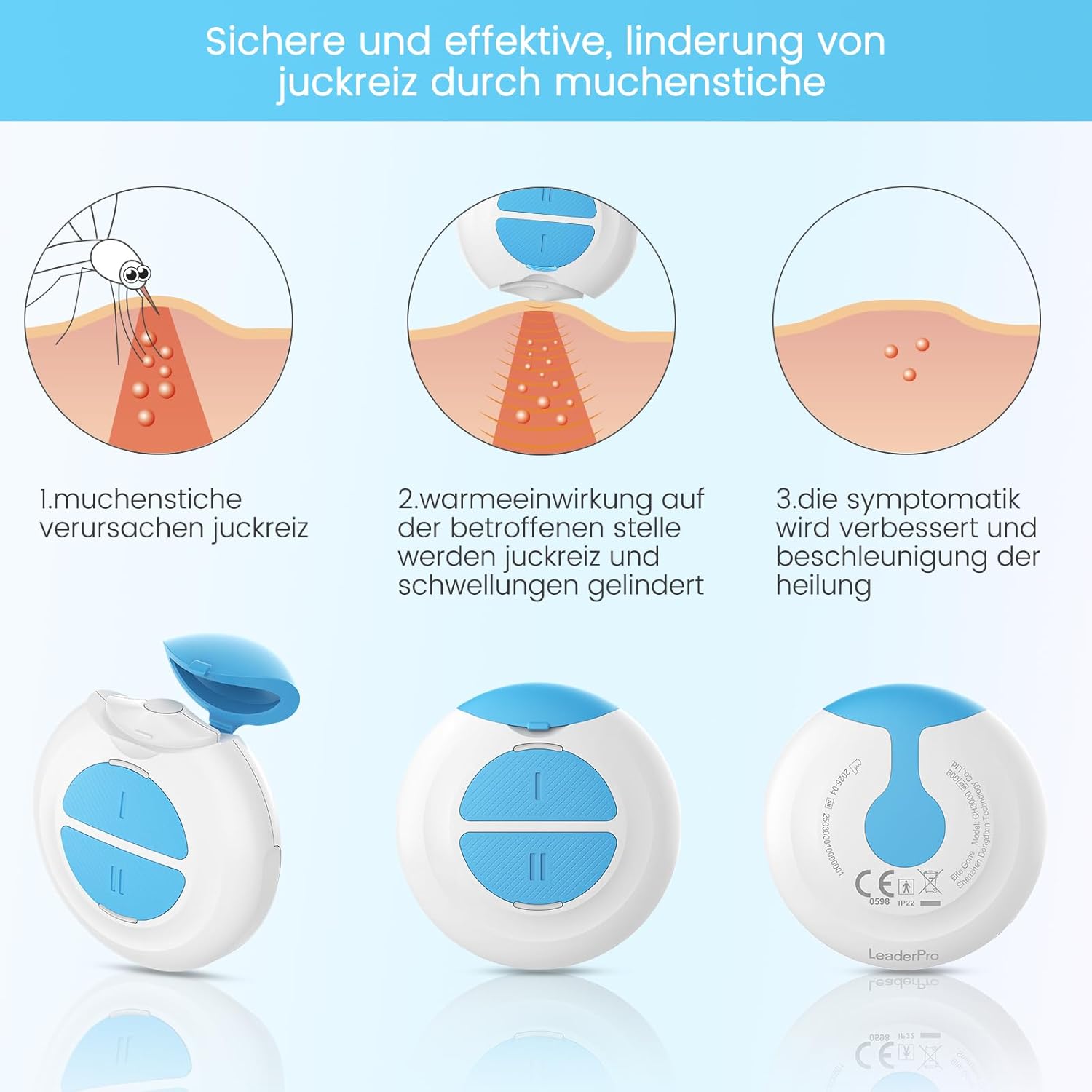 Thumbnail 3 de NEU Insektenstichheiler USB wiederaufladbar – Hitzestift gegen Mückenstiche mit 2 Modi