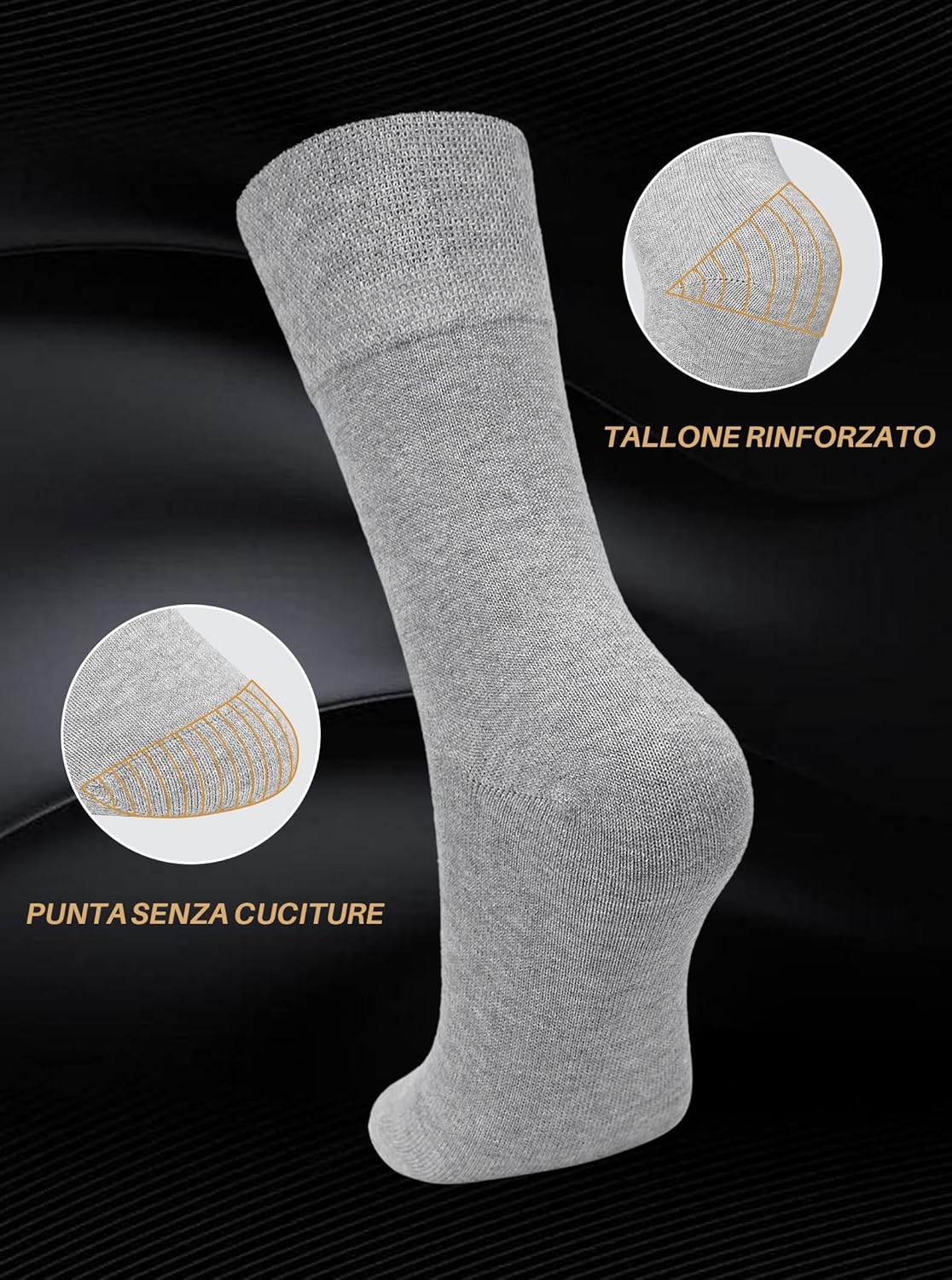 Thumbnail 5 de ZFSOCK Calzini Uomo Cotone Eleganti 5 Paia