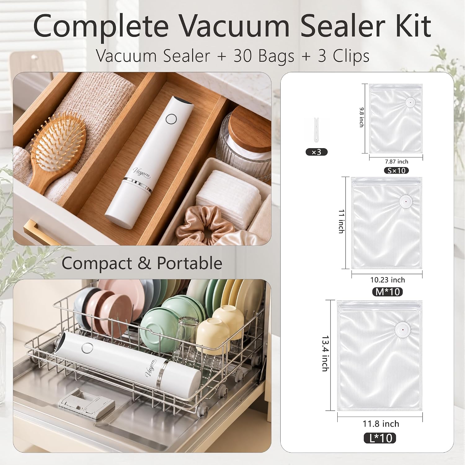 Thumbnail 4 de Vieyorn Food Vacuum Sealer 60kPa