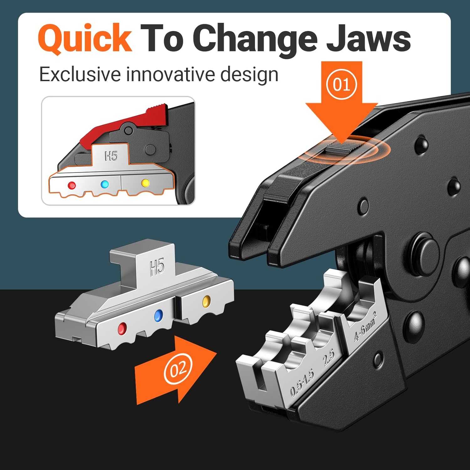 Thumbnail 2 de Crimpzangen-Set Preciva 6-teilig mit 395 Kontakten