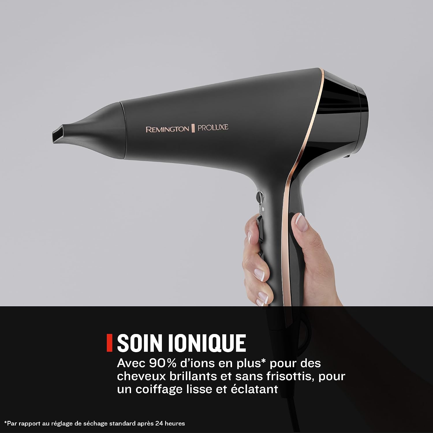 Thumbnail 2 de Remington Sèche-cheveux Ionique PROluxe Midnight AC9140B – OptiHeat, 2400W, style salon