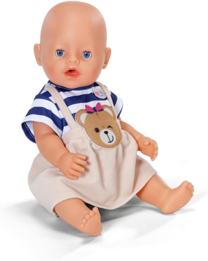 Thumbnail 2 de BABY born 837177 – sukienka w paski z aplikacją misia i butami dla lalek 43 cm