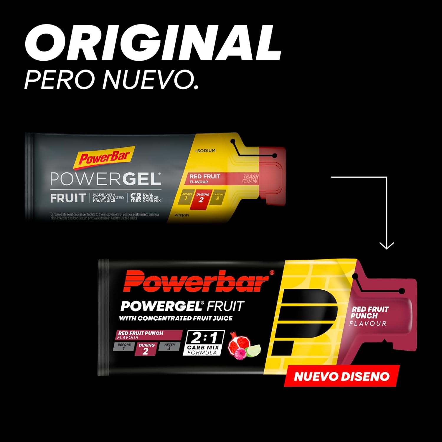 Thumbnail 1 de Powerbar PowerGel Fruit Red Punch 🔋 Gel Energético Alto en Carbohidratos