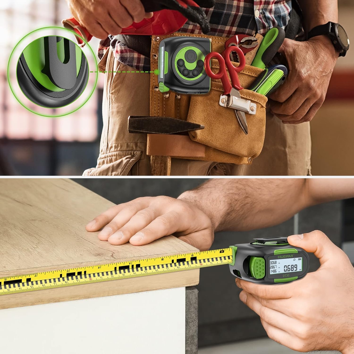 Thumbnail 6 de Huepar Massband Laser Entfernungsmesser 60m