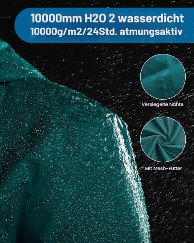 Detalle 2 de 33,000ft Regenjacke Damen – wasserdicht, atmungsaktiv und packbar