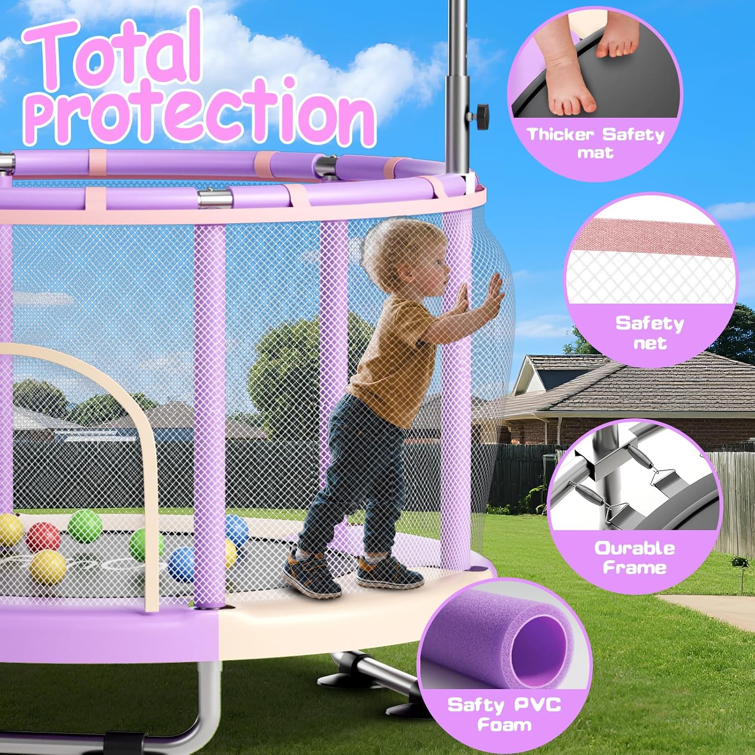 Thumbnail 1 de FitinOne 55-Inch Toddler Trampoline