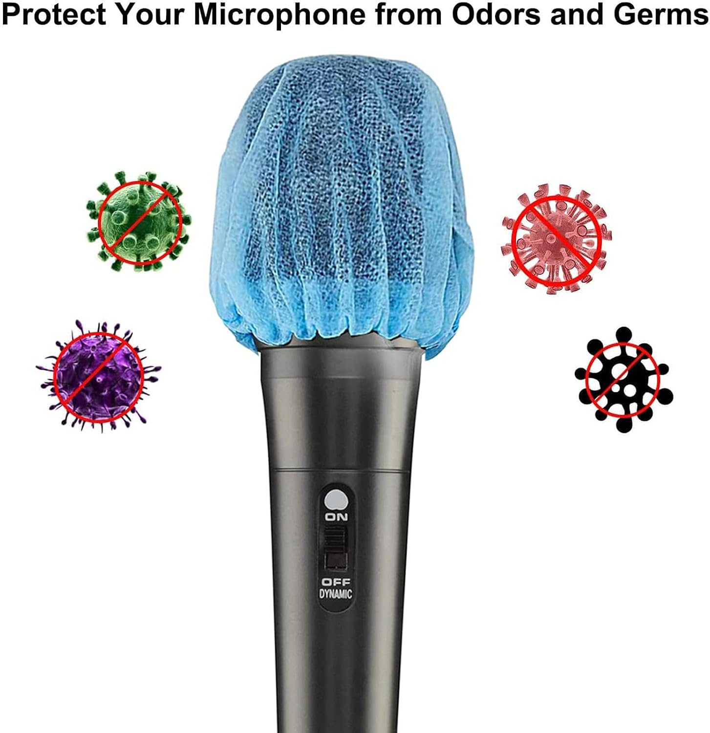 Detalle 2 de TENGYES miccovers Disposable Microphone Covers, 400 Non-Woven Caps in Four Colours