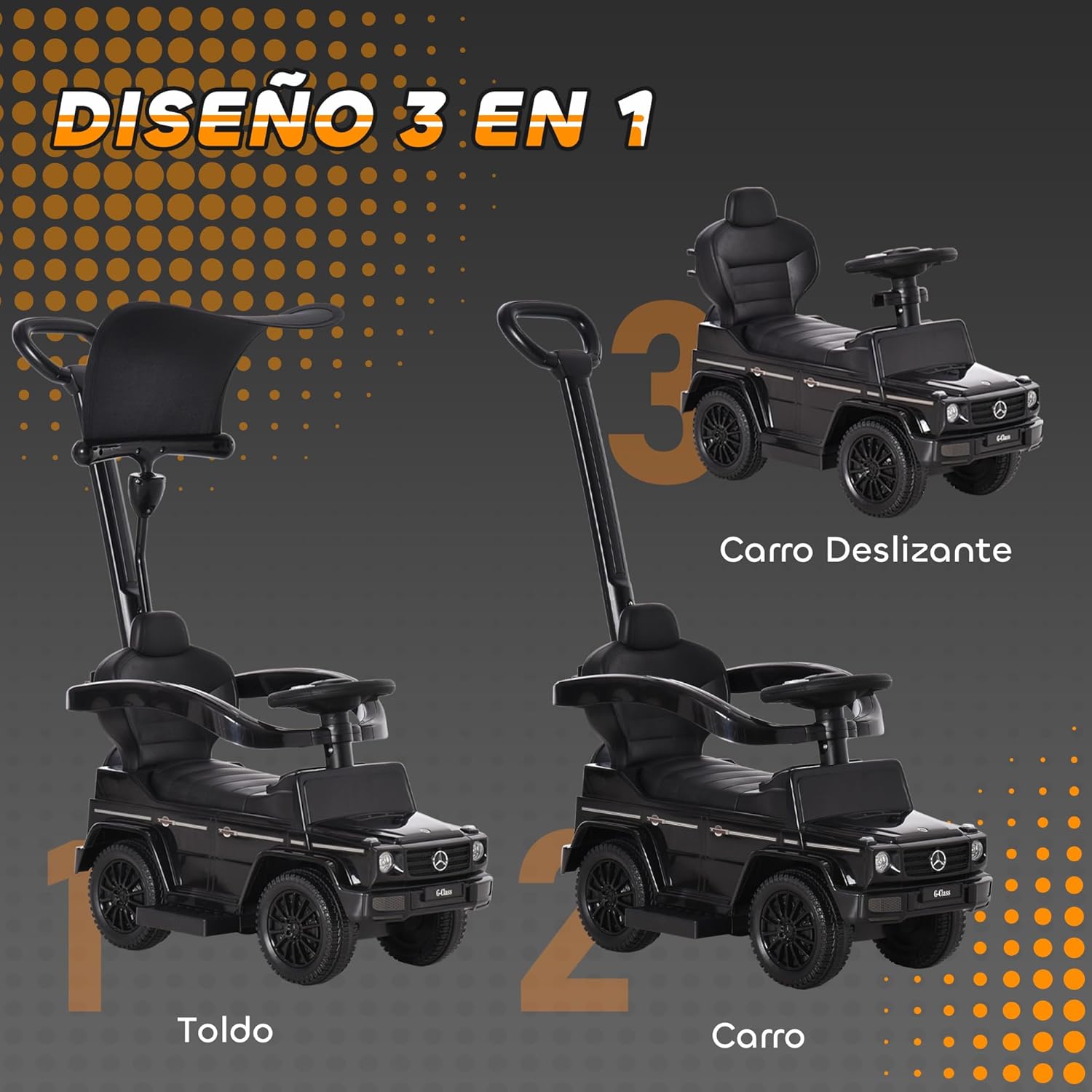 Detalle de HOMCOM Mercedes G350 25 kg correpasillos
