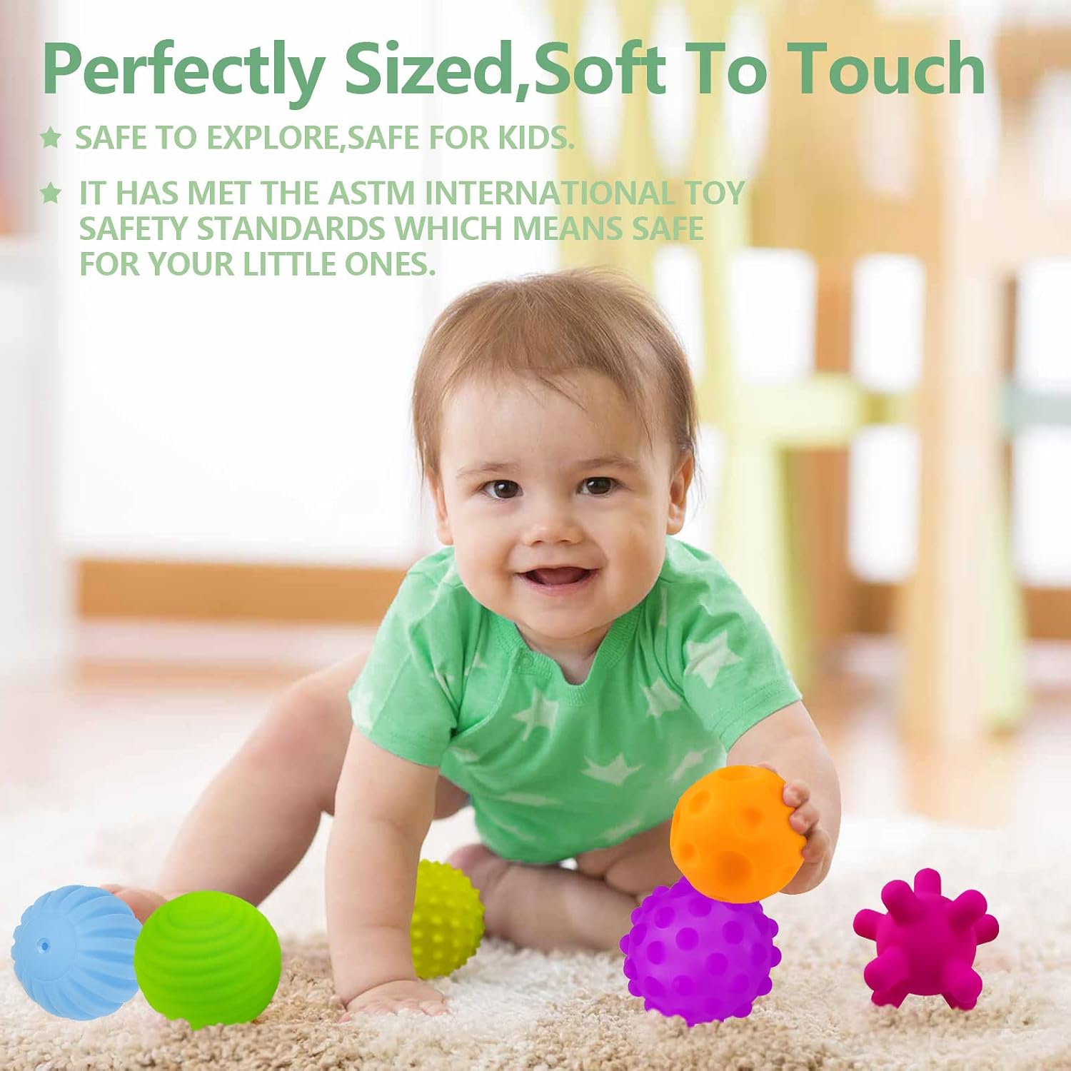 Thumbnail 5 de VintageⅢ Multi Texture Toddler Balls 6-piece set