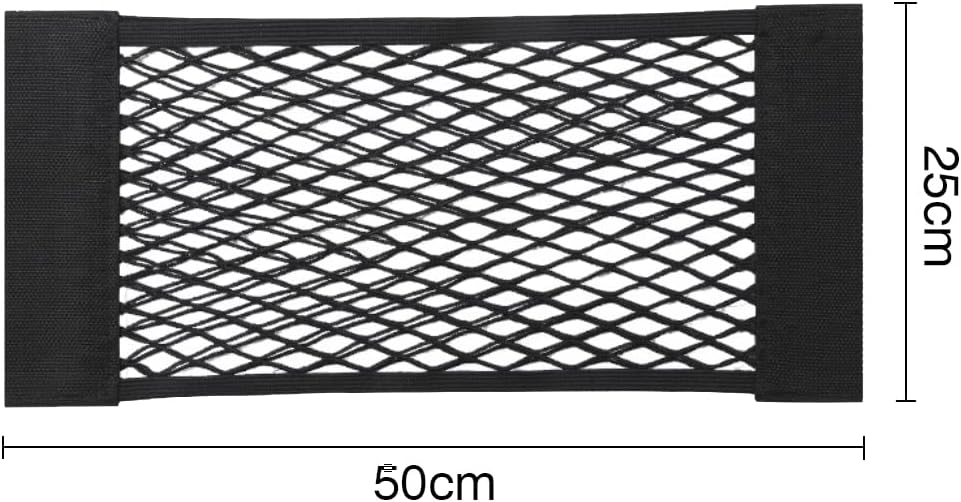 Detalle 2 de YOFADCI rete portaoggetti per auto bagagliaio 50x25 cm (2 pezzi) con adesivi