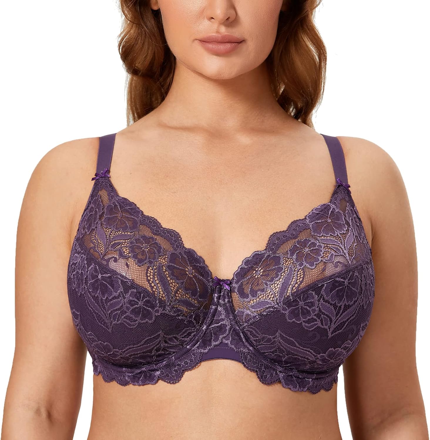 Thumbnail 6 de DELIMIRA Women's Full Coverage Lace Plus Size Bra with Underwire