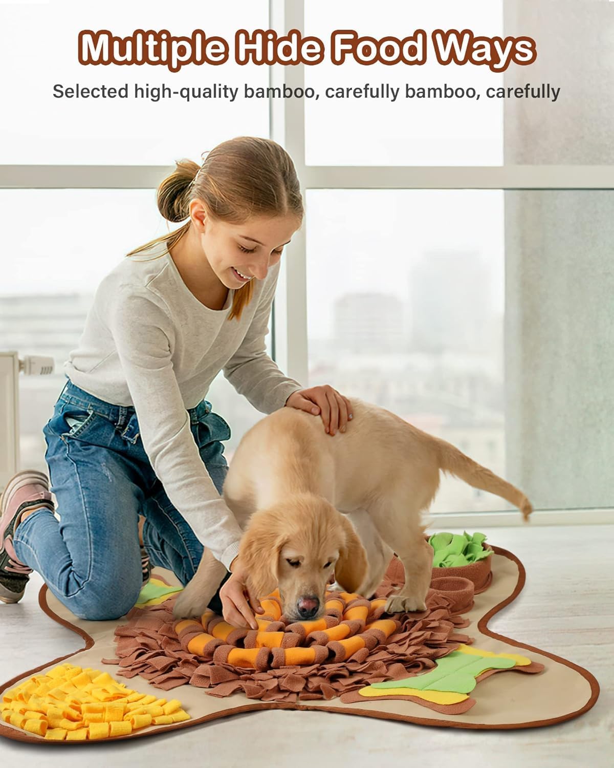 Detalle de HOPET Dog Snuffle Mat, 28.3 x 28.3 inches
