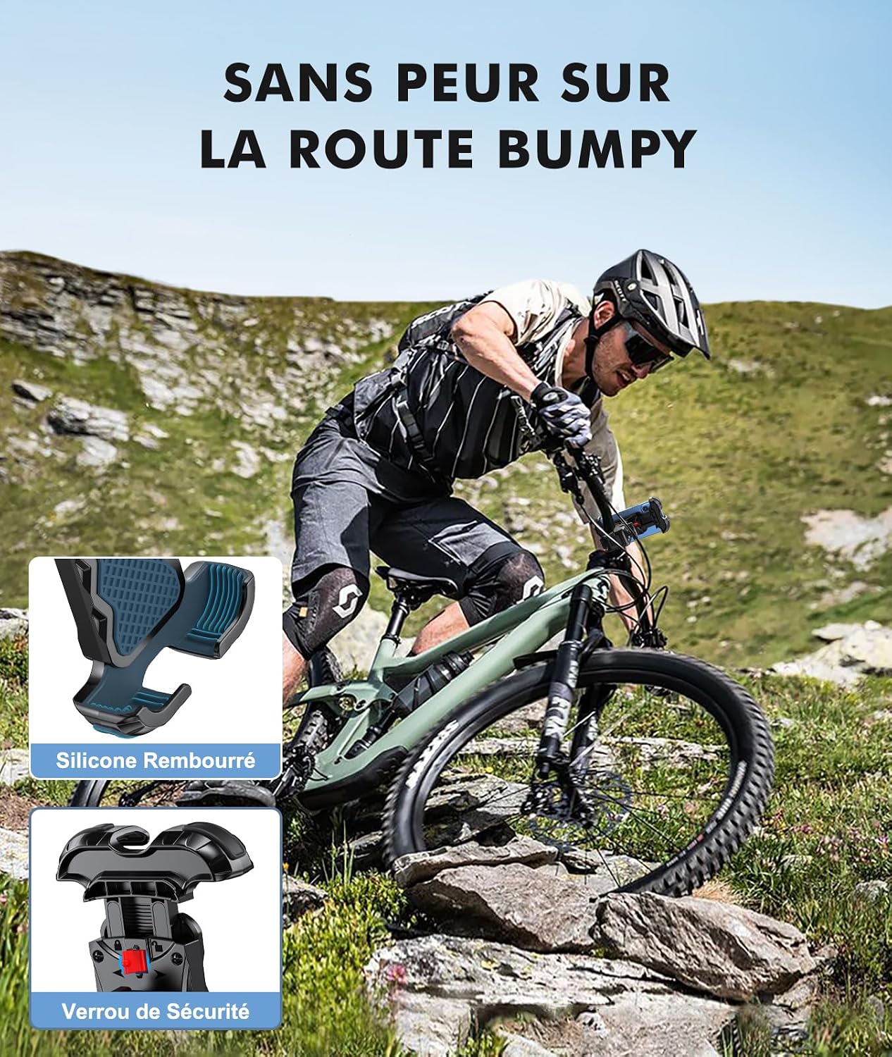Detalle de Babacom Support téléphone vélo 360°